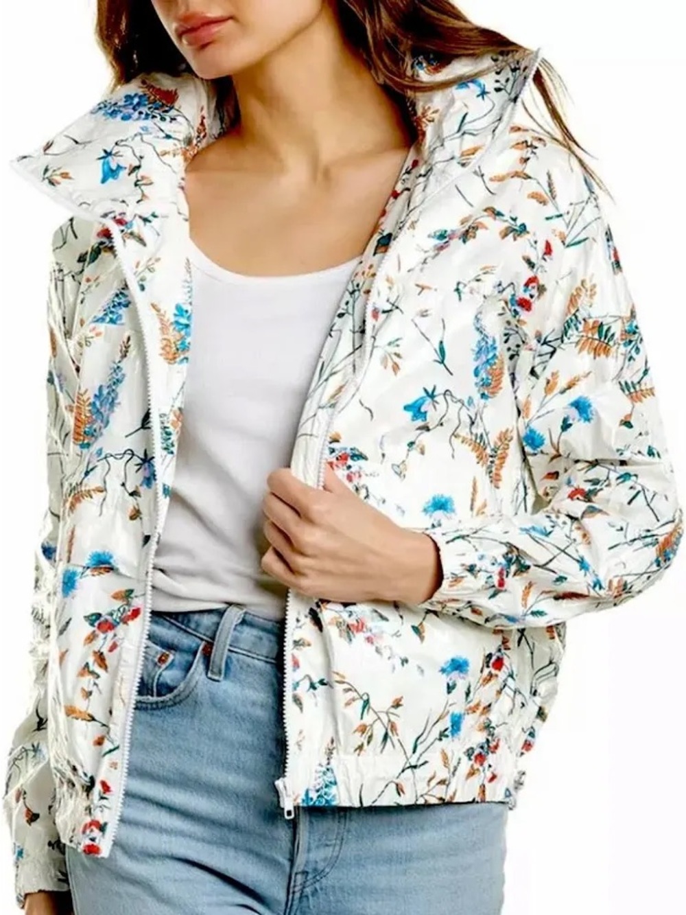 Maje floral rain jacket